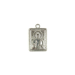 Obiecte bisericesti | Medalion icoana metalica argintie 20mm | 2013