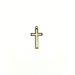 Obiecte bisericesti | Medalion cruce metalica aurie 25mm | 2064