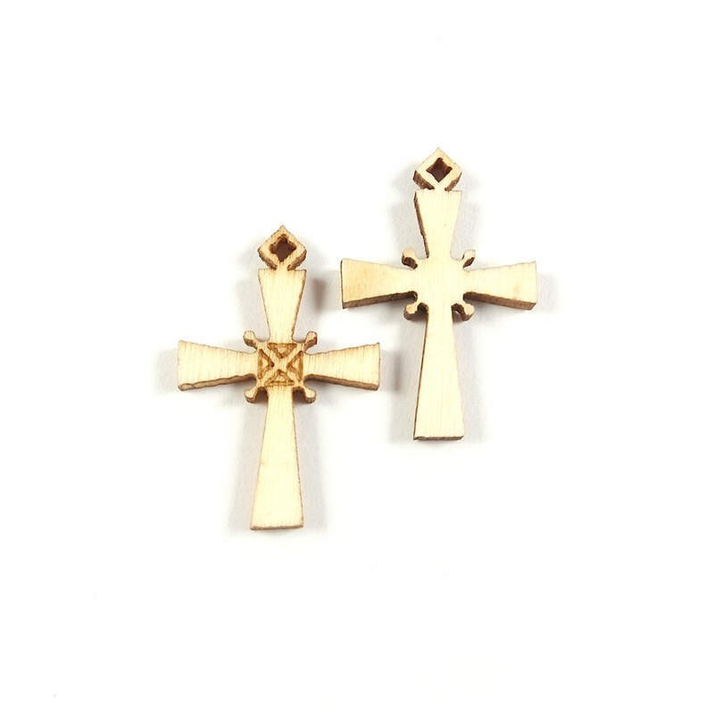 Obiecte bisericesti | Medalion cruce de lemn 30mm | 2092