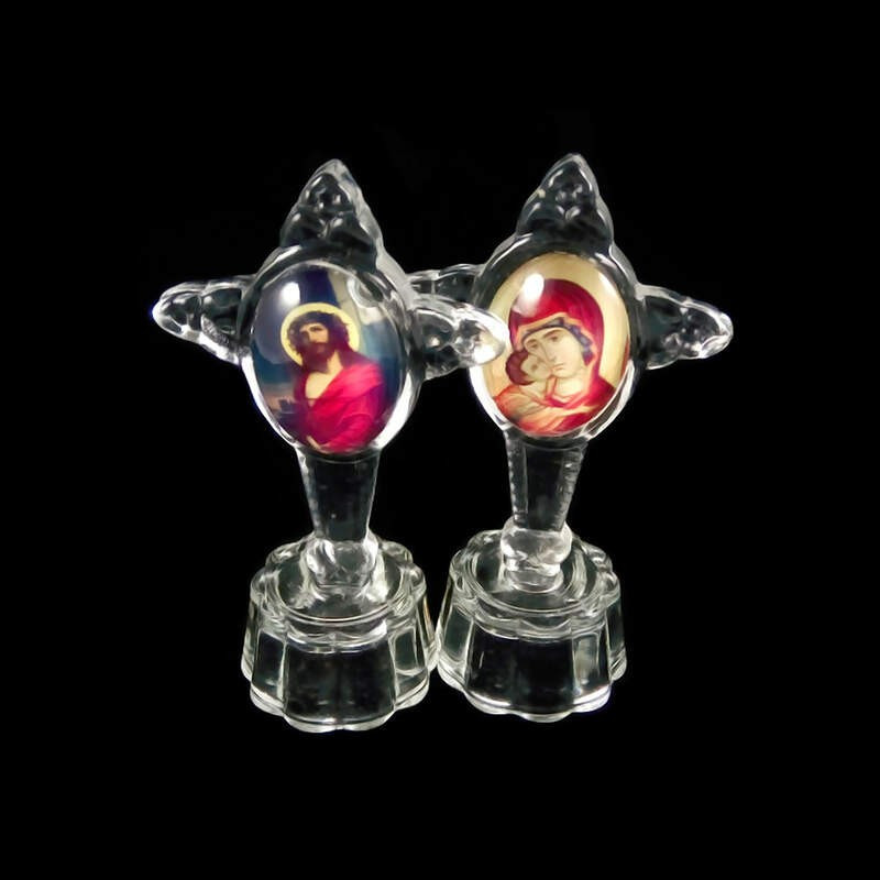 Obiecte bisericesti | Cruce pentru masa din sticla | 5313
