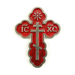Obiecte bisericesti | Cruce de frigider din metal argintiu | 5325
