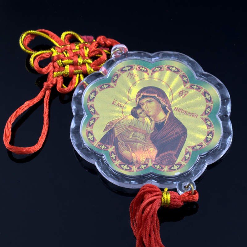 Obiecte bisericesti Medalion auto floare din plastic Ventani 2511