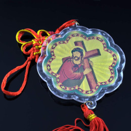 Obiecte bisericesti Medalion auto floare din plastic Ventani 2511