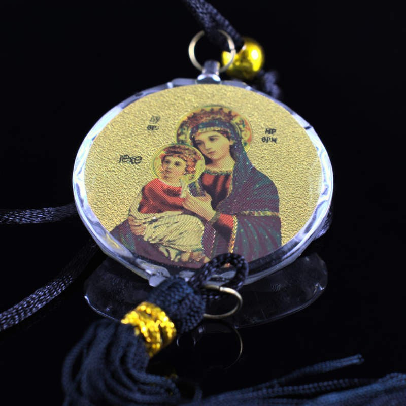 Obiecte bisericesti Medalion auto rotund  din sticla Ventani 2520