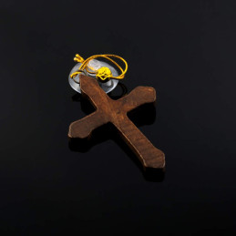 Obiecte bisericesti Medalion auto cruce din lemn lacuit Ventani 2525