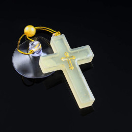 Obiecte bisericesti Medalion auto cruce din plastic Ventani 2533
