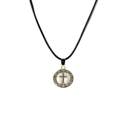 Obiecte bisericesti | Colier medalion rotund metalic  | 1808