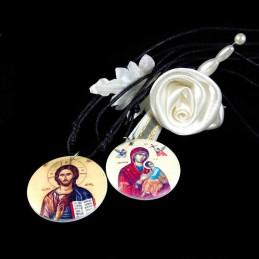 Obiecte bisericesti | Colier medalion rotund din plastic | 1844