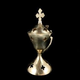 Obiecte bisericesti | Catuie metalic auriu 16cm | 5202