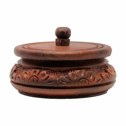 Artizanat India | Cutii din lemn caseta cu capac maro 5cm  | 5811