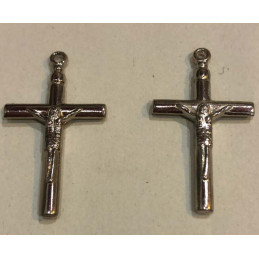 Obiecte bisericesti | Medalion cruce de metal argintiu 35mm | 2117