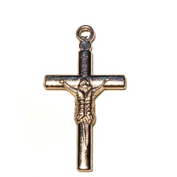 Obiecte bisericesti | Medalion cruce de metal argintiu 35mm | 2117