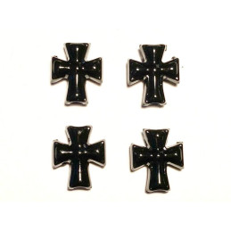 Margele bile Margele cruce de trecere din plastic  negru si  cod 6557